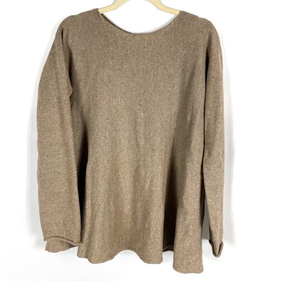 Lauren Manoogian Flare Sweater Tan Pullover Alpaca Yak Long Sleeve‎ Sz 1 / XS-S - Picture 3 of 8